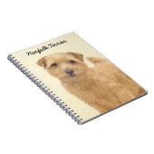 Norfolk Terrier Painting - Original Dog Art Notitieboek (Rechterzijde)