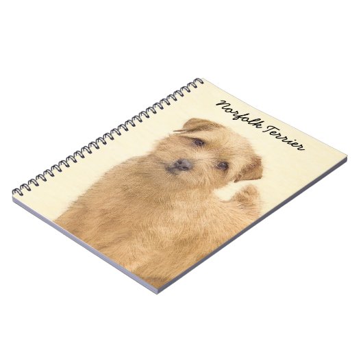 Norfolk Terrier Painting - Original Dog Art Notitieboek (Linkerzijde)