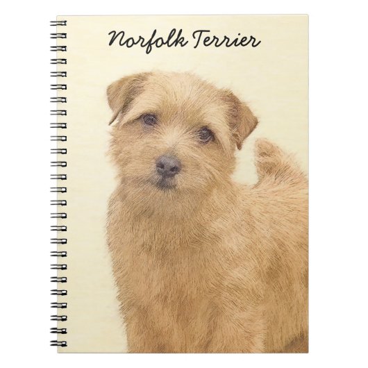 Norfolk Terrier Painting - Original Dog Art Notitieboek (Voorkant)