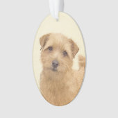 Norfolk Terrier Painting - Original Dog Art Ornament (voorkant)