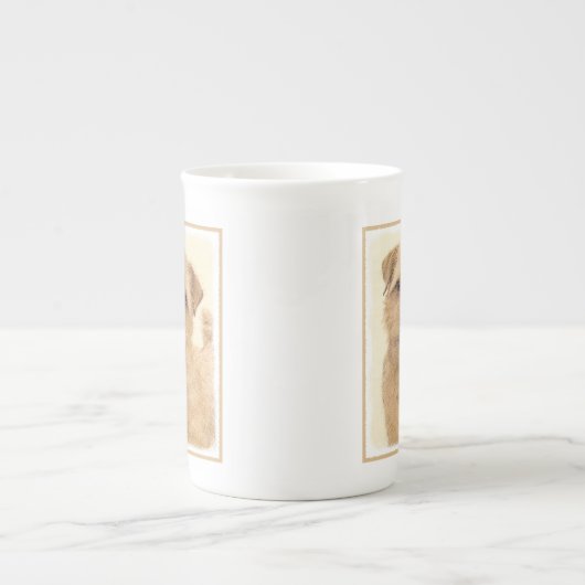 Norfolk Terrier Painting - Original Dog Art Porselein Kop (Voorkant)