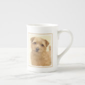 Norfolk Terrier Painting - Original Dog Art Porselein Kop (Rechts)