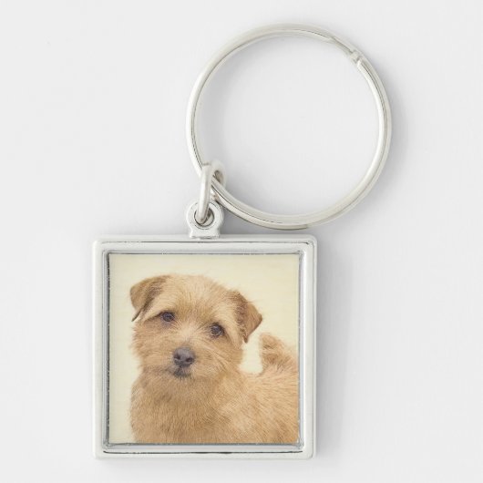 Norfolk Terrier Painting - Original Dog Art Sleutelhanger (Voorkant)