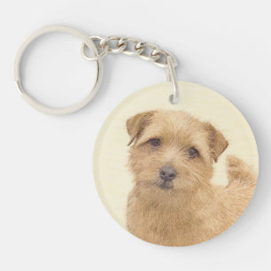 Norfolk Terrier Painting - Original Dog Art Sleutelhanger
