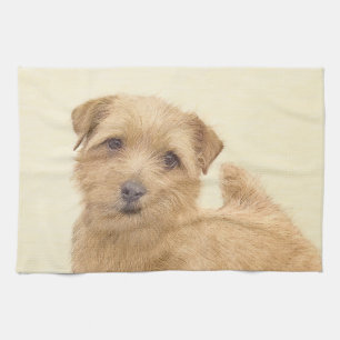 Norfolk Terrier Painting - Original Dog Art Theedoek
