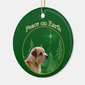 Norfolk Terrier Peace Keramisch Ornament (Links)
