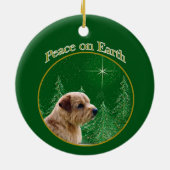 Norfolk Terrier Peace Keramisch Ornament (Achterkant)