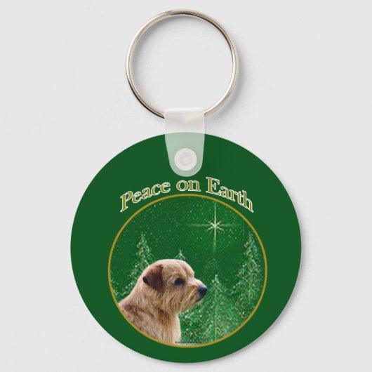 Norfolk Terrier Peace Sleutelhanger (Voorkant)