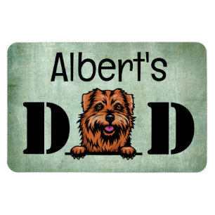 Norfolk Terrier Peeking Persoonlijke vader Magneet