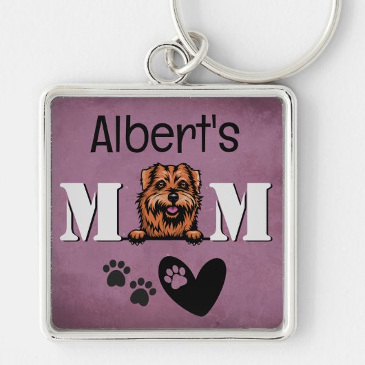 Norfolk Terrier Personalized Peking Sleutelhanger (Voorkant)