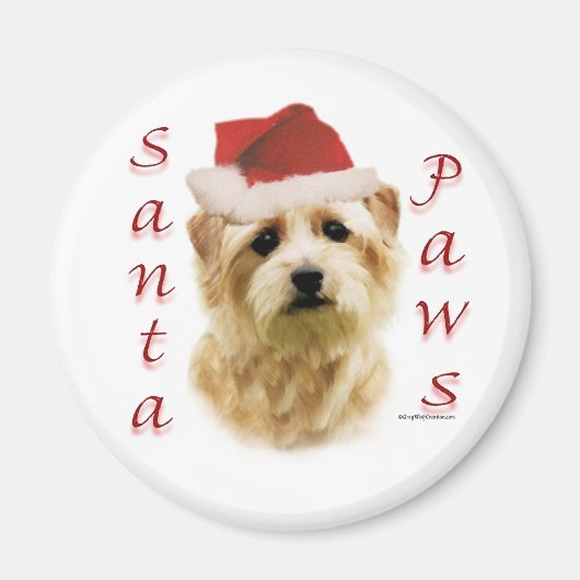 Norfolk Terrier Santa Paws Magneet (Voorkant)