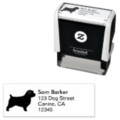 Norfolk Terrier Silhouet retouradres Zelfinktende Stempel (In situ)