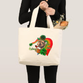 Norfolk Terrier St. Patrick's Day Grote Tote Bag (Voorkant (product))