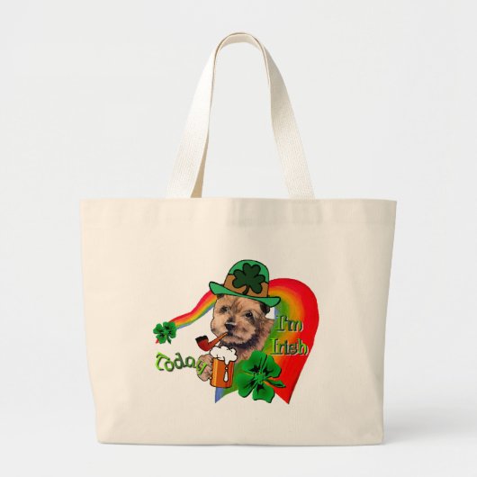 Norfolk Terrier St. Patrick's Day Grote Tote Bag (Voorkant)