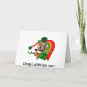 Norfolk Terrier St Patricks Kaart (Achterkant)