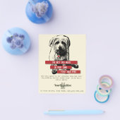 Norfolk Terrier trendy hond uitlaten flyer (Enkel)