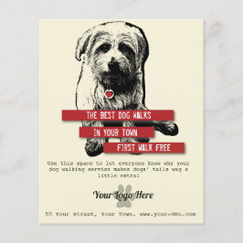 Norfolk Terrier trendy hond uitlaten flyer
