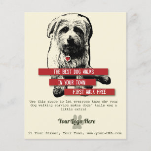 Norfolk Terrier trendy hond uitlaten flyer