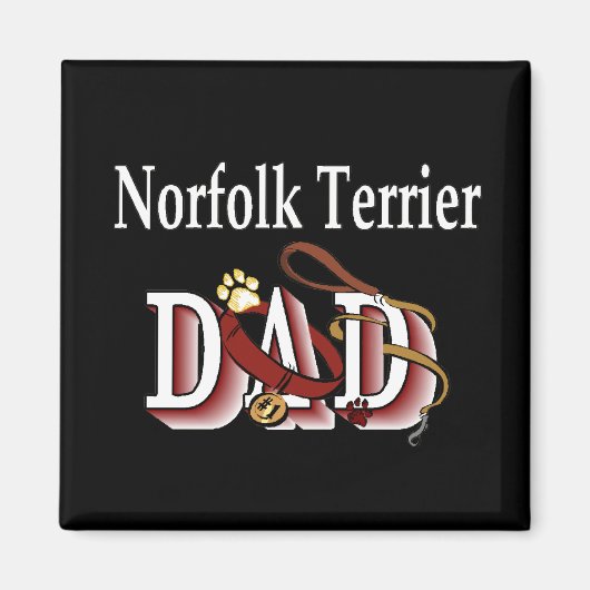 Norfolk Terrier vader Magnet (Voorkant)
