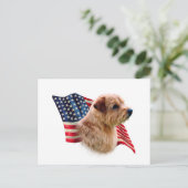 Norfolk Terrier Vlag Briefkaart (Staand voorkant)
