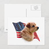 Norfolk Terrier Vlag Briefkaart (Voorkant / Achterkant)