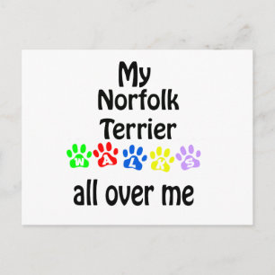 Norfolk Terrier Wandelingen Ontwerp Briefkaart