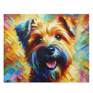 Norfolk Terrier: Wheaten Cantab Acryl Stijl Kunst Legpuzzel