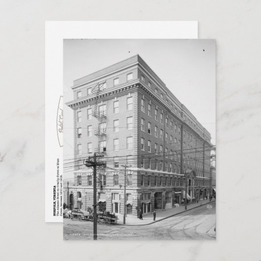  Norfolk, VA: Atlantisch hotel 1900-1906 Briefkaart (Voorkant / Achterkant)
