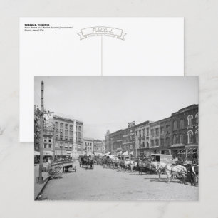  Norfolk, VA: Commercieel vierkant (1905) Briefkaart