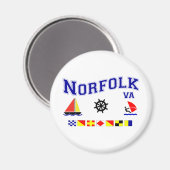 Norfolk VA-signaalvlaggen Magneet (Voorkant / Achterkant)