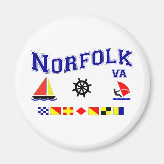 Norfolk VA-signaalvlaggen Magneet (Voorkant)