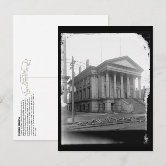  Norfolk, VA: US Customs House (1852) Briefkaart (Voorkant / Achterkant)