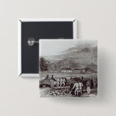 Norfolk Vierkante Button 5,1 Cm (Voorkant /achterkant)