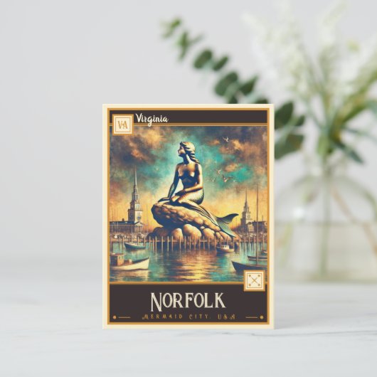 Norfolk, Virginia |  BRIEFKAART (Staand voorkant)