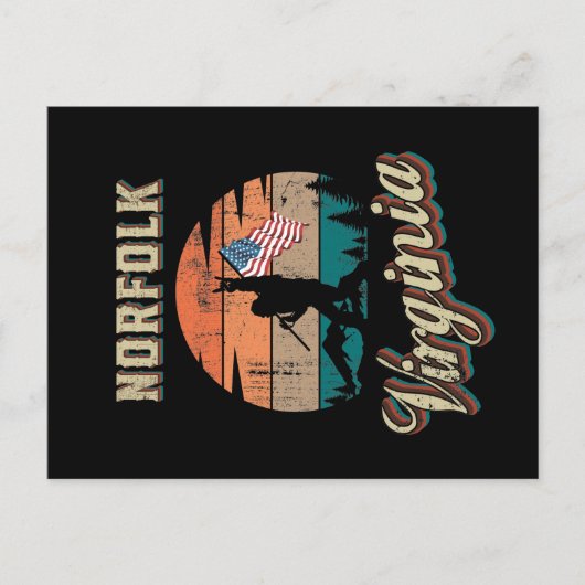 Norfolk Virginia Briefkaart (Voorkant)