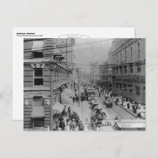 Norfolk, Virginia circa 1906 Briefkaart - Granby S (Voorkant / Achterkant)