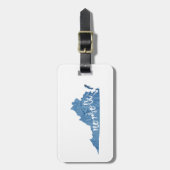 Norfolk Virginia Houtstructuur Bagagelabel (Voorkant verticaal)