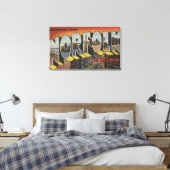 Norfolk, Virginia - Large Letter Scenes Canvas Afdruk (Insitu (Slaapkamer))
