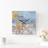 Norfolk Virginia  Map Vierkante Klok (Huis)