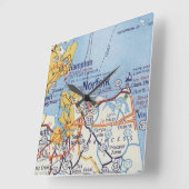 Norfolk Virginia  Map Vierkante Klok (Hoek)