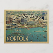 Norfolk Virginia Save the Date  Briefkaarten (Voorkant)