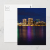 Norfolk Virginia Skyline at Night Briefkaart (Voorkant / Achterkant)
