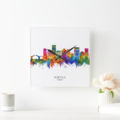 Norfolk Virginia Skyline Vierkante Klok (Huis)