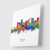 Norfolk Virginia Skyline Vierkante Klok (Hoek)