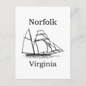 Norfolk Virginia Tall Ships Logo Briefkaart (Voorkant)