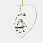Norfolk Virginia Tall Ships Logo Keramisch Ornament (Links)