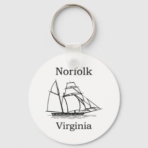 Norfolk Virginia Tall Ships Logo Sleutelhanger