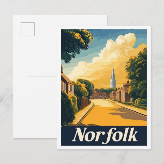 Norfolk Virginia USA Vintage Travel Illustratie Briefkaart (Voorkant / Achterkant)