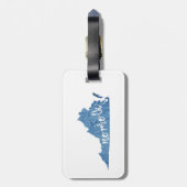 Norfolk Virginia Wood Grain Bagagelabel (Achterkant verticaal)