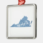 Norfolk Virginia Wood Grain Metalen Ornament (Links)